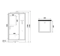 Душевая кабина Niagara Standart ST80/15Q (80х80х215) квадрат,поддон 15см,распашная,проф.белый,3 места ST80/15Q