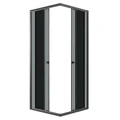 Душевое ограждение Niagara Eco NG-1010-14QT (100х100х190) квадрат,раздвижное,черный,стекло тонированное,1 место NG-1010-14QT
