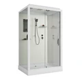 Душевая кабина Niagara Standart ST100/80/15Q (100х80х215) прямоугольник,поддон 15см,распашная,проф.белый,3 места ST100/80/15Q