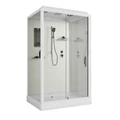 Душевая кабина Niagara Standart ST100/80/15Q (100х80х215) прямоугольник,поддон 15см,распашная,проф.белый,3 места ST100/80/15Q