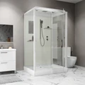 Душевая кабина Niagara Standart ST100/80/15Q (100х80х215) прямоугольник,поддон 15см,распашная,проф.белый,3 места ST100/80/15Q