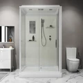 Душевая кабина Niagara Standart ST100/80/15Q (100х80х215) прямоугольник,поддон 15см,распашная,проф.белый,3 места ST100/80/15Q