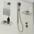 Душевая кабина Niagara Standart ST100/80/15Q (100х80х215) прямоугольник,поддон 15см,распашная,проф.белый,3 места ST100/80/15Q