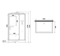 Душевая кабина Niagara Standart ST100/80/15Q (100х80х215) прямоугольник,поддон 15см,распашная,проф.белый,3 места ST100/80/15Q