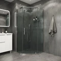 Душевое ограждение Niagara Eco NG-1009-14D (90х90х190) трапеция,распашное,хром,стекло прозрачное,1 место NG-1009-14D