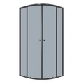 Душевое ограждение Niagara Eco NG-1003-14T (80х80х190) четверть круга,раздвижное,черный,стекло тонированное,1 место NG-1003-14T