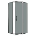 Душевое ограждение Niagara Eco NG-1009-14DT (90х90х190) трапеция,распашное,черный,стекло тонированное,1 место NG-1009-14DT