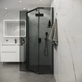 Душевое ограждение Niagara Eco NG-1009-14DT (90х90х190) трапеция,распашное,черный,стекло тонированное,1 место NG-1009-14DT