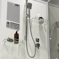 Душевая кабина Niagara Standart ST80/15Q/BK (80х80х200) квадрат,поддон 15см,распашная,проф.белый,без крыши,3 места ST80/15Q/BK