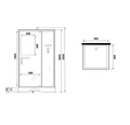 Душевая кабина Niagara Standart ST90/15Q/BK (90х90х200) квадрат,поддон 15см,распашная,проф.белый,без крыши,3 места ST90/15Q/BK