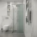 Душевое ограждение Niagara Eco NG-1009-14QMT (90х90х190) квадрат,раздвижное,хром,стекло матовое,1 место NG-1009-14QMT