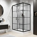 Душевая кабина Niagara Standart ST120/80/15QL/KL/BKT (120х80х225) низкий поддон(15см),черный,стекло прозрачное,3 места ST120/80/15QL/KL/BKT