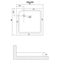 Душевой поддон NG-P1010-14Q (100х100х13) квадрат,1 место NG-P1010-14Q