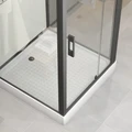 Душевая кабина Niagara Standart ST80/15Q/BL (80х80х215) квадрат,поддон 15см,распашная,проф.черный,3 места ST80/15Q/BL