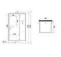 Душевая кабина Niagara Standart ST80/15Q/BL (80х80х215) квадрат,поддон 15см,распашная,проф.черный,3 места ST80/15Q/BL
