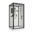 Душевая кабина Niagara Standart ST90/15Q/BL (90х90х215) квадрат,поддон 15см,распашная,проф.черный,3 места ST90/15Q/BL