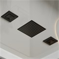 Душевая кабина Niagara Standart ST90/15Q/BL (90х90х215) квадрат,поддон 15см,распашная,проф.черный,3 места ST90/15Q/BL