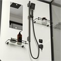 Душевая кабина Niagara Standart ST90/15Q/BL (90х90х215) квадрат,поддон 15см,распашная,проф.черный,3 места ST90/15Q/BL
