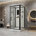 Душевая кабина Niagara Standart ST90/15Q/BL (90х90х215) квадрат,поддон 15см,распашная,проф.черный,3 места ST90/15Q/BL