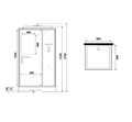 Душевая кабина Niagara Standart ST90/15Q/BL (90х90х215) квадрат,поддон 15см,распашная,проф.черный,3 места ST90/15Q/BL