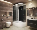 Душевая кабина Niagara Eco NG-7510-14L BLACK (120х80х215) высокий поддон(40см),стекло мозаика,4 места 7510L