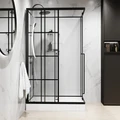 Душевая кабина Niagara Standart ST100/80/15QL/KL/BKT (100х80х225) низкий поддон(15см),черный,стекло прозрачное,3 места ST100/80/15QL/KL/BKT