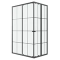 Душевое ограждение Niagara Eco NG-1018-14QKL (100х80х190) прямоугольник,раздвижное,черный,стекло клетка,1 место NG-1018-14QKL
