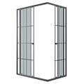 Душевое ограждение Niagara Eco NG-1018-14QKL (100х80х190) прямоугольник,раздвижное,черный,стекло клетка,1 место NG-1018-14QKL