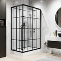 Душевая кабина Niagara Standart ST100/80/15QR/KL/BKT (100х80х225) низкий поддон(15см),черный,стекло прозрачное,3 места ST100/80/15QR/KL/BKT
