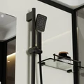 Душевая кабина Niagara Standart ST100/15Q/BL (100х100х215) квадрат,поддон 15см,распашная,проф.черный,3 места ST100/15Q/BL