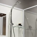 Душевая кабина Niagara Standart ST100/15Q/BK (100х100х200) квадрат,поддон 15см,распашная,проф.белый,без крыши,3 места ST100/15Q/BK