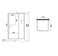 Душевая кабина Niagara Standart ST100/15Q/BK (100х100х200) квадрат,поддон 15см,распашная,проф.белый,без крыши,3 места ST100/15Q/BK