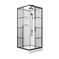 Душевая кабина Niagara Standart ST100/15QR/KL/BKT (100х100х225) низкий поддон(15см),черный,стекло прозрачное,3 места ST100/15QR/KL/BKT
