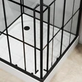 Душевая кабина Niagara Standart ST100/15QR/KL/BKT (100х100х225) низкий поддон(15см),черный,стекло прозрачное,3 места ST100/15QR/KL/BKT