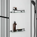 Душевая кабина Niagara Standart ST100/15QR/KL/BKT (100х100х225) низкий поддон(15см),черный,стекло прозрачное,3 места ST100/15QR/KL/BKT