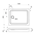 Душевой поддон Niagara Nova NG-100-80QRUS (100х80х17) прямоугольный,белый,1 место 100801QRUS