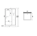 Душевая кабина Niagara Standart ST80/15Q/BL/BK (80х80х200) квадрат,поддон 15см,распашная,проф.черный,без крыши,3 места ST80/15Q/BL/BK