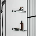 Душевая кабина Niagara Standart ST100/15QL/KL/BKT (100х100х225) низкий поддон(15см),черный,стекло прозрачное,3 места ST100/15QL/KL/BKT