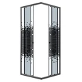 Душевое ограждение Niagara Eco NG-1010-14QBLACK (100х100х190) квадрат,раздвижное,черный,стекло мозаика,1 место NG-1010-14QBLACK