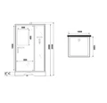 Душевая кабина Niagara Standart ST100/15Q/BL/BK (100х100х200) квадрат,поддон 15см,распашная,проф.черный,без крыши,3 места ST100/15Q/BL/BK