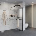 Душевая перегородка Niagara Nova NG-681-12ВLACK (120х195) черный,стекло прозрачное,1 место NG-681-12BLACK