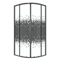 Душевое ограждение Niagara Eco NG-1003-14BLACK (80х80х190) четверть круга,раздвижное,черный,стекло мозаика,1 место NG-1003-14BLACK