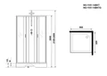 Душевая кабина Niagara Classic NG-1101-14BKTG (90х90х210) низкий поддон(13см),стекло матовое,3 места с полкой 11011423BKTG