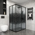 Душевое ограждение Niagara Eco NG-1018-14QBLACK (100х80х190) прямоугольник,раздвижное,черный,стекло мозаика,1 место NG-1018-14QBLACK