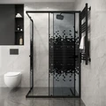 Душевое ограждение Niagara Eco NG-1018-14QBLACK (100х80х190) прямоугольник,раздвижное,черный,стекло мозаика,1 место NG-1018-14QBLACK
