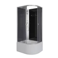 Душевая кабина Niagara Eco E100/80/40L/TN/BK (100х80х195) высокий поддон(40см),стекло тонированное,4 места E100/80/40L/TN/BK