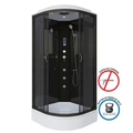 Душевая кабина Niagara Classic NG-6501-14F (90х90х215) средний поддон(26см),черный,стекло тонированное,4 места 65011434F
