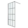 Душевая перегородка Niagara Eco NG-552-70BLACK (70х190) черный,стекло клетка,1 место NG-552-70BLACK