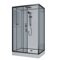 Душевая кабина Niagara Premium NG-6912-01QL BLACK (120х80х210) низкий поддон(16 см),черный,стекло тонированное,4 места 69120134QLBLACK