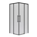 Душевое ограждение Niagara Nova NG-6829-34ВLACK (90х90х195) квадрат,черный матовый,двери раздвижные,стекло прозрачное,1 место NG-6829-34BLACK
